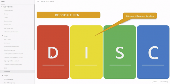 Demo online DISC training Intenza