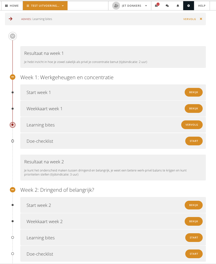 Persoonlijke Effectiviteit Timemanagement online