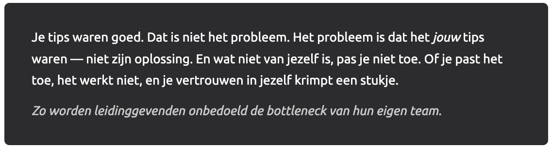 Waarom jouw goede adviezen niet werken (en wat wél werkt) 