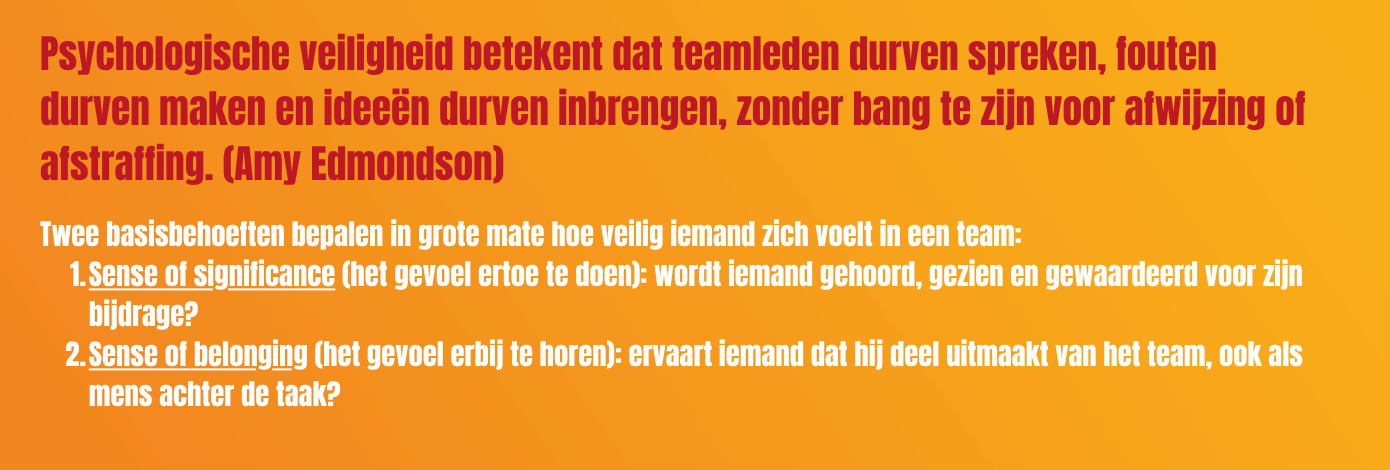 Psychologische veiligheid Amy Edmondson